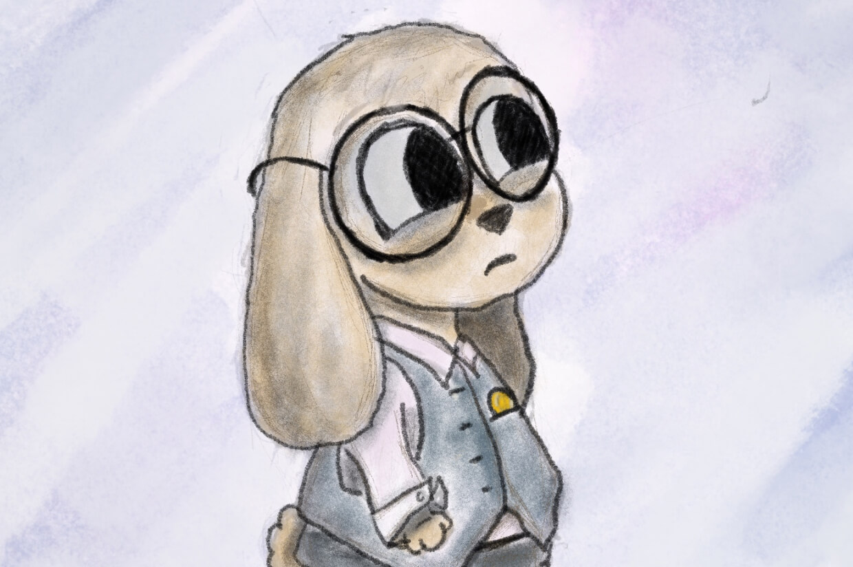 Illustration of a rabbit in a suit and vest